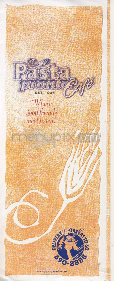 Pasta Pronto Cafe - Hillsboro, OR menu_pic