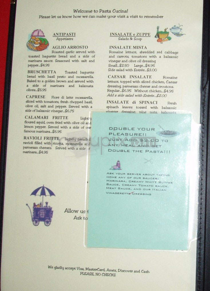 Pasta Cucina - Vancouver, WA menu_pic