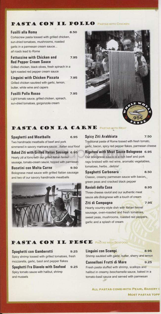 Pastini Pastaria - Tigard, OR menu_pic