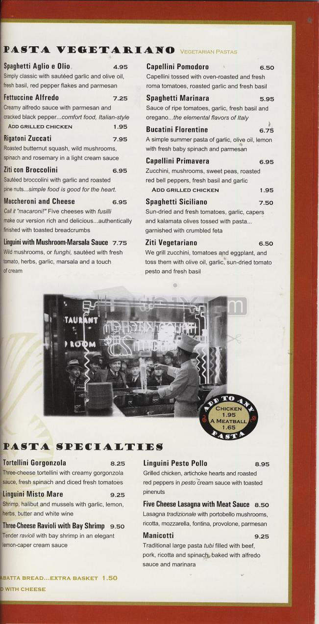 Pastini Pastaria - Tigard, OR menu_pic