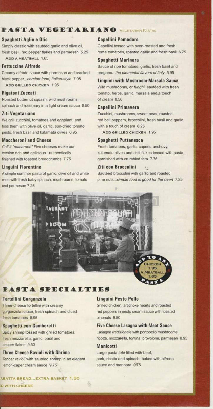 Pastini Pastaria - Portland, OR menu_pic