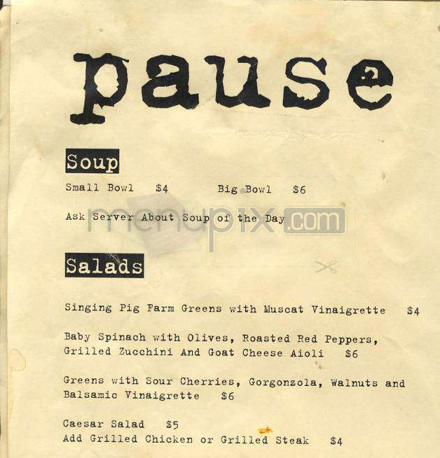 Pause - Portland, OR menu_pic