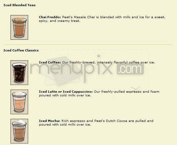 Peet's Coffee & Tea - Portland, OR menu_pic