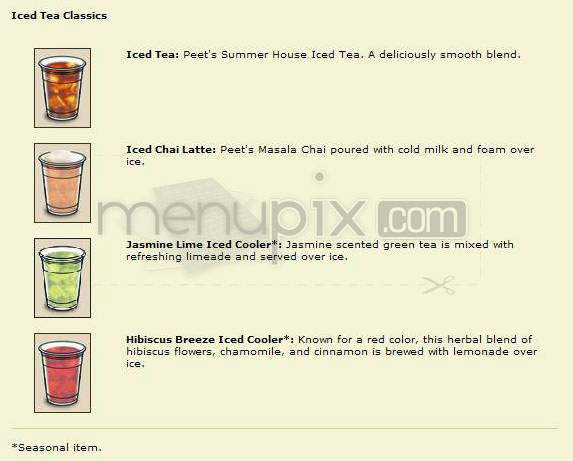 Peet's Coffee & Tea - Portland, OR menu_pic