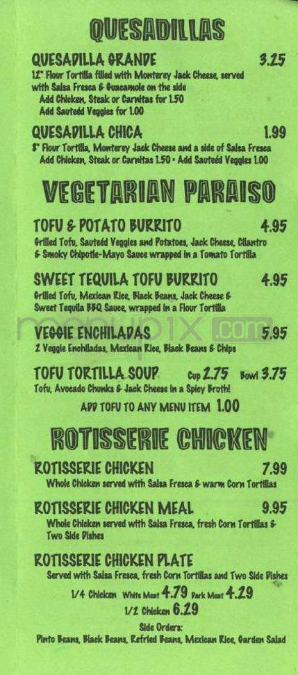 Pepino's - Portland, OR menu_pic