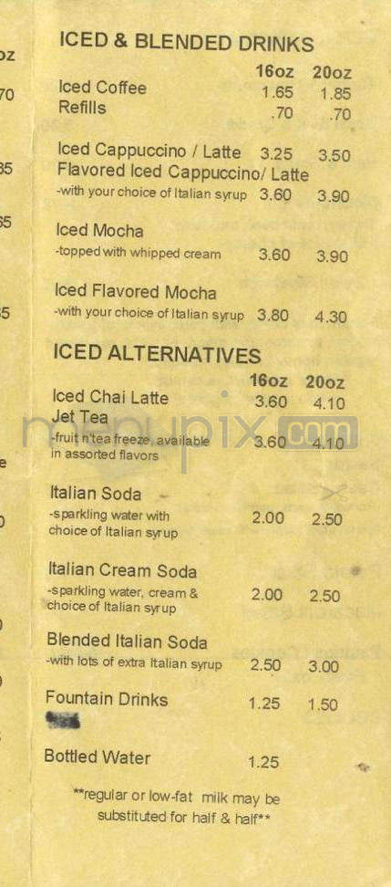 Perk Me Up Coffee - Happy Valley, OR menu_pic