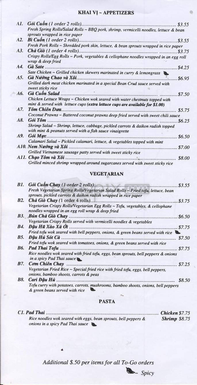 Pho Green Papaya - Vancouver, WA menu_pic