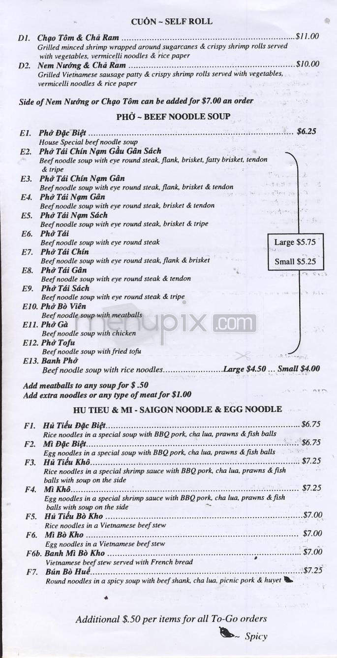 Pho Green Papaya - Vancouver, WA menu_pic