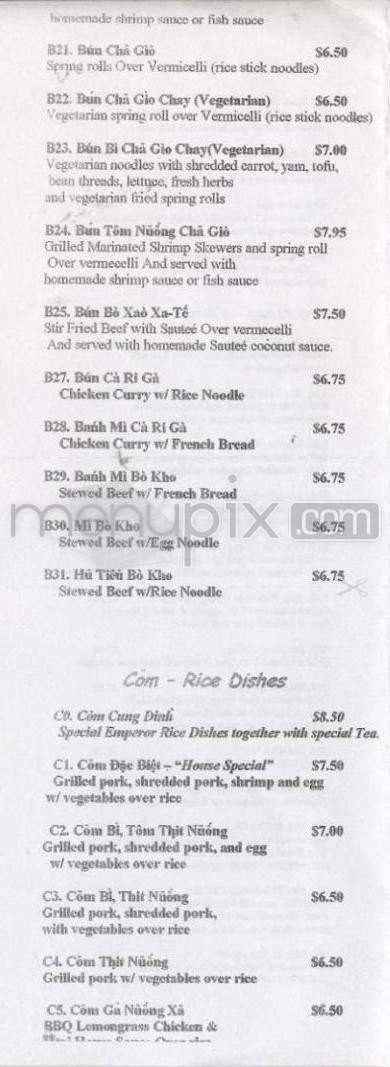 Pho Hoai Restaurant - Beaverton, OR menu_pic