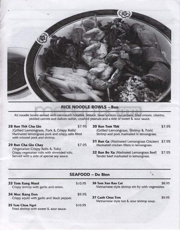 Pho Huy - Happy Valley, OR menu_pic