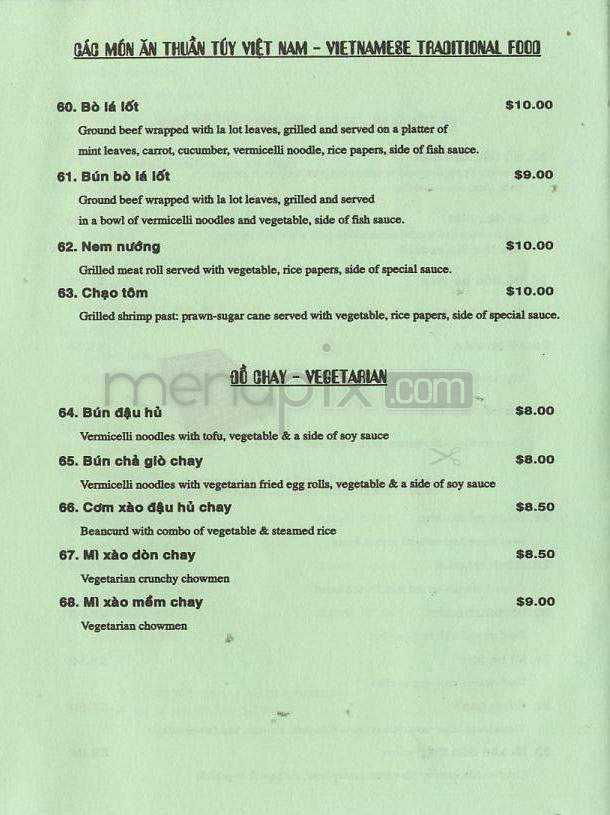 Pho An Sandy - Portland, OR menu_pic