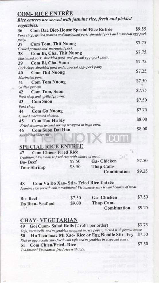 Pho Le - Taylors, SC menu_pic