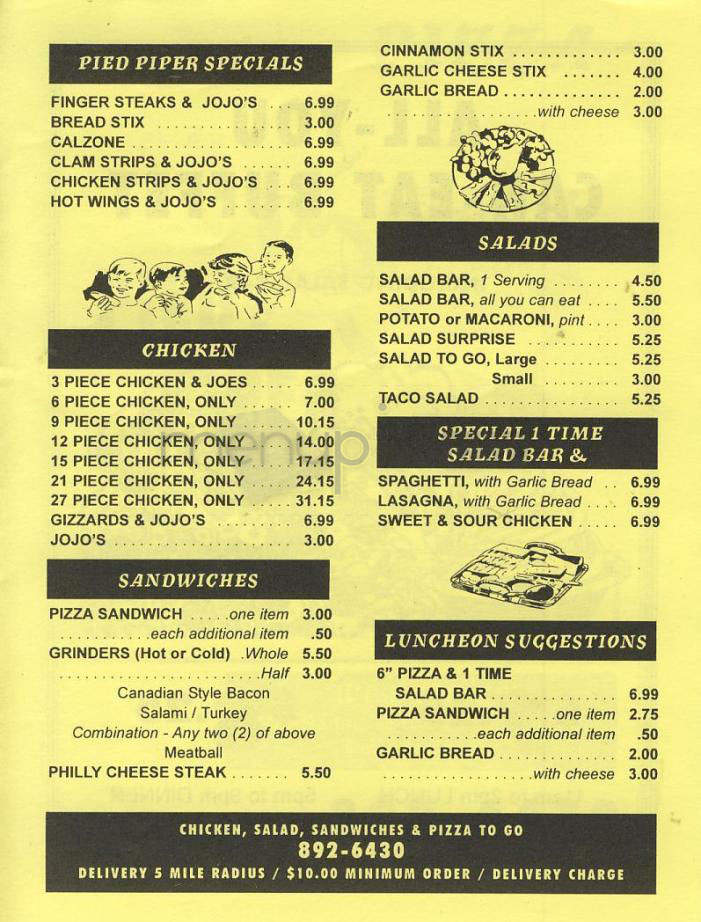 Pied Piper Pizza - Vancouver, WA menu_pic