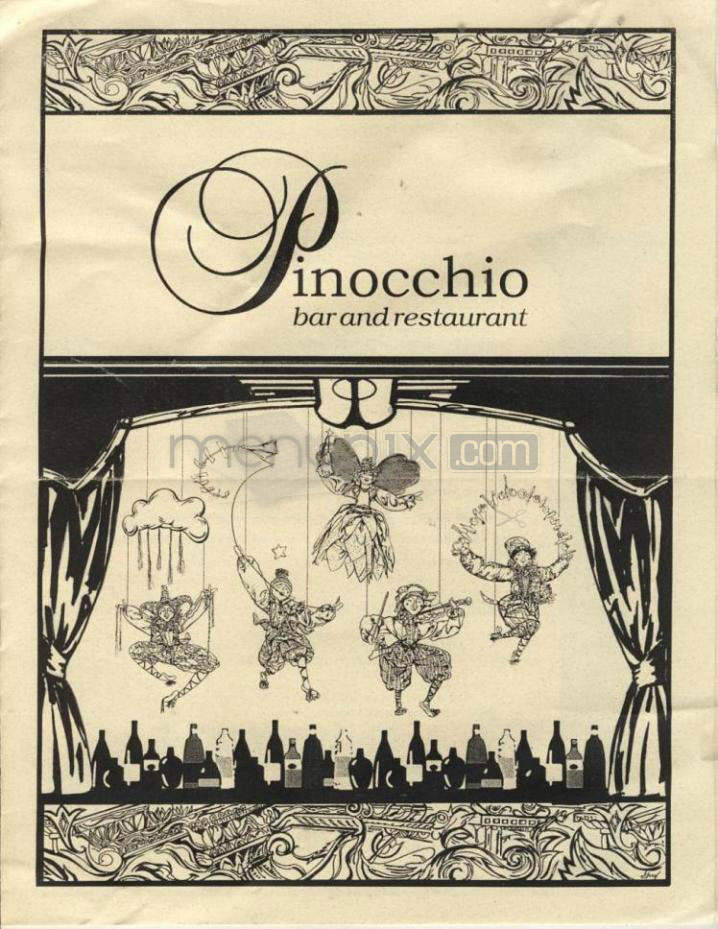 Pinocchio Bar & Restaurant - Portland, OR menu_pic