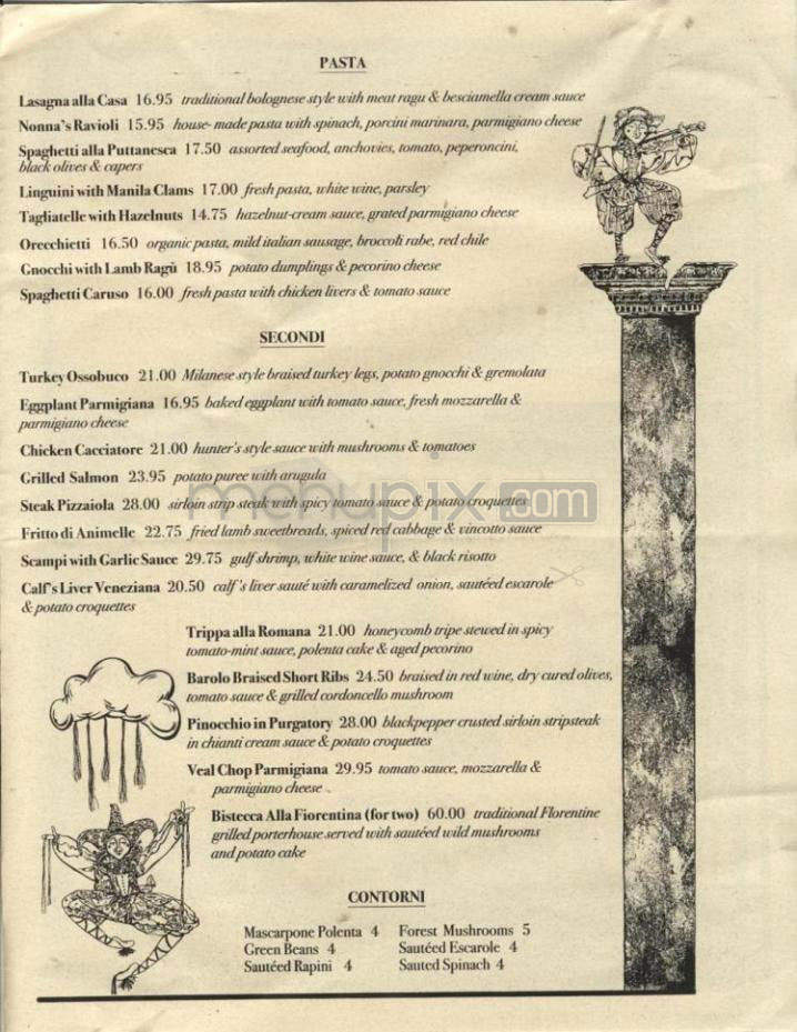 Pinocchio Bar & Restaurant - Portland, OR menu_pic