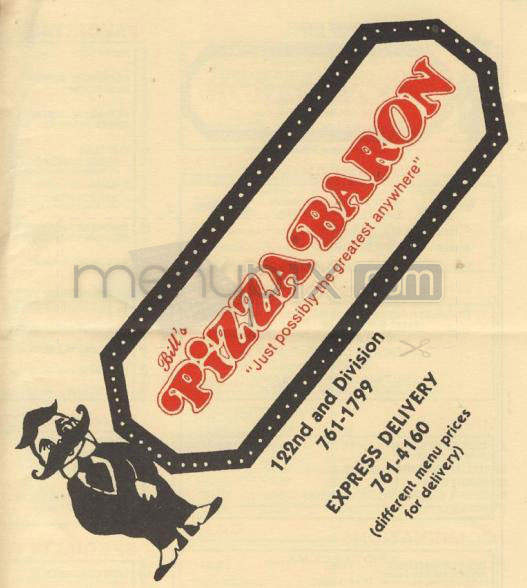 Pizza Baron - Portland, OR menu_pic