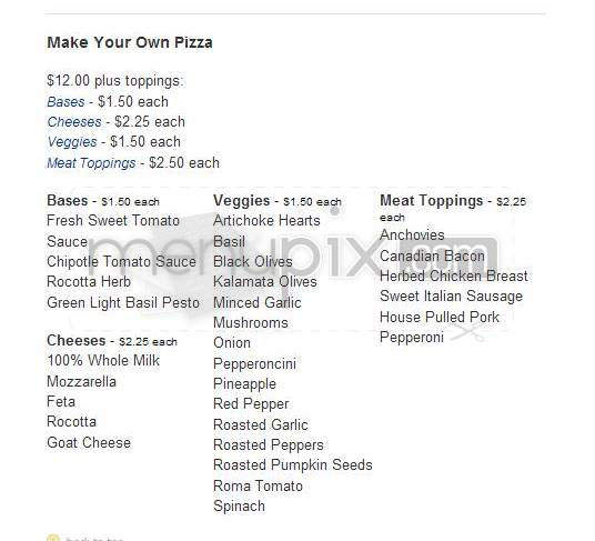 Pizza A Gogo - Portland, OR menu_pic