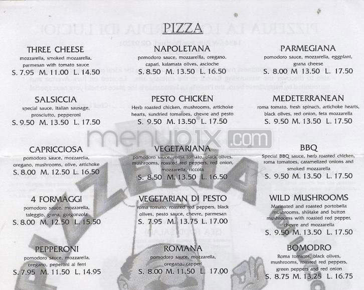 Pizzeria La Lombardia - Portland, OR menu_pic