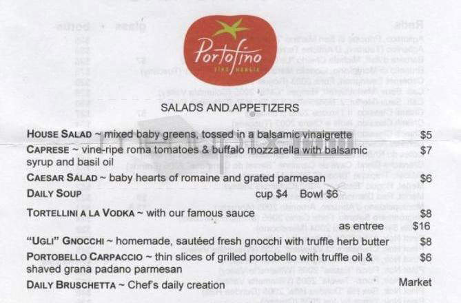 Portofino Caffe Italiano - Portland, OR menu_pic