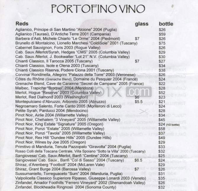 Portofino Caffe Italiano - Portland, OR menu_pic