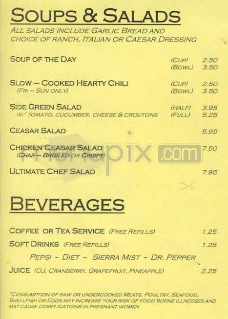 Prime Time Bar & Grill - Portland, OR menu_pic