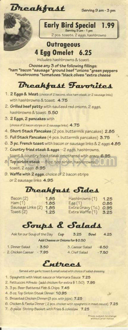 Pyzano's Lounge & Grill - Beaverton, OR menu_pic