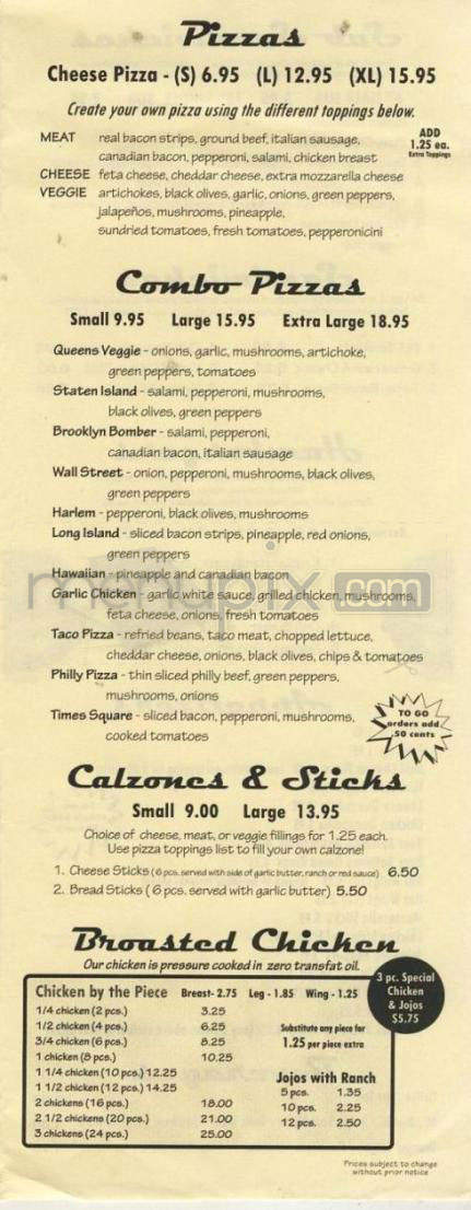 Pyzano's Lounge & Grill - Beaverton, OR menu_pic