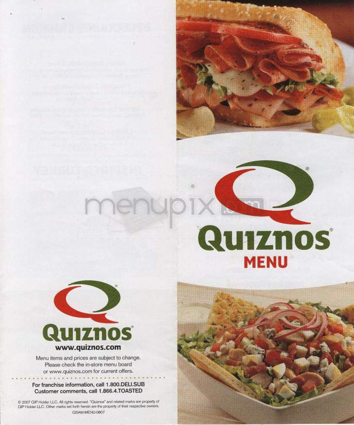 Quinzo's Subs - Portland, OR menu_pic