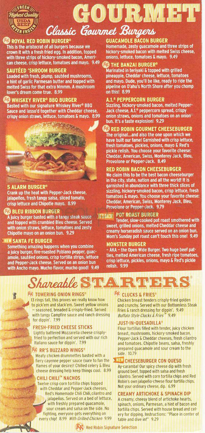 /5573259/Red-Robin-Gourmet-Burgers-Menu-Folsom-CA - Folsom, CA