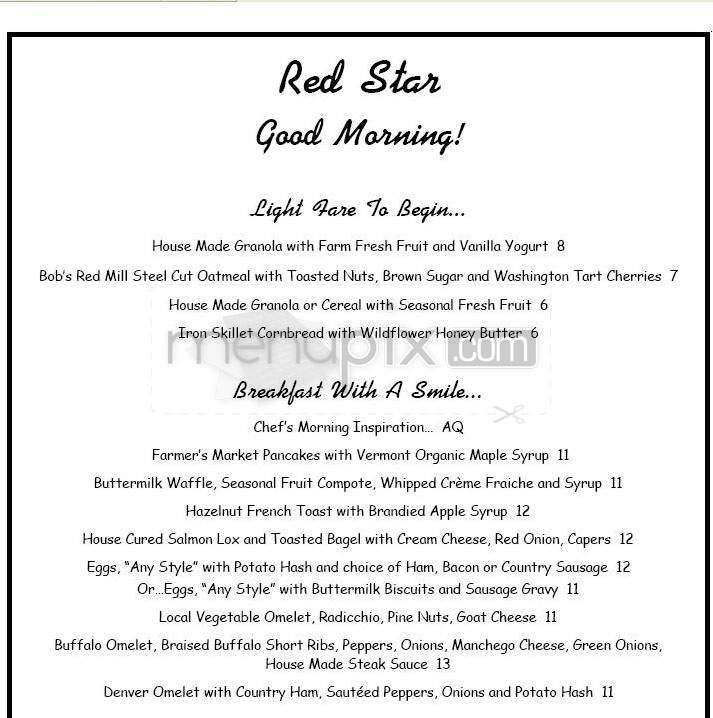 Redstar Tavern & Roasthouse (Hotel Monoco) - Portland, OR menu_pic