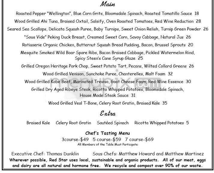 Redstar Tavern & Roasthouse (Hotel Monoco) - Portland, OR menu_pic