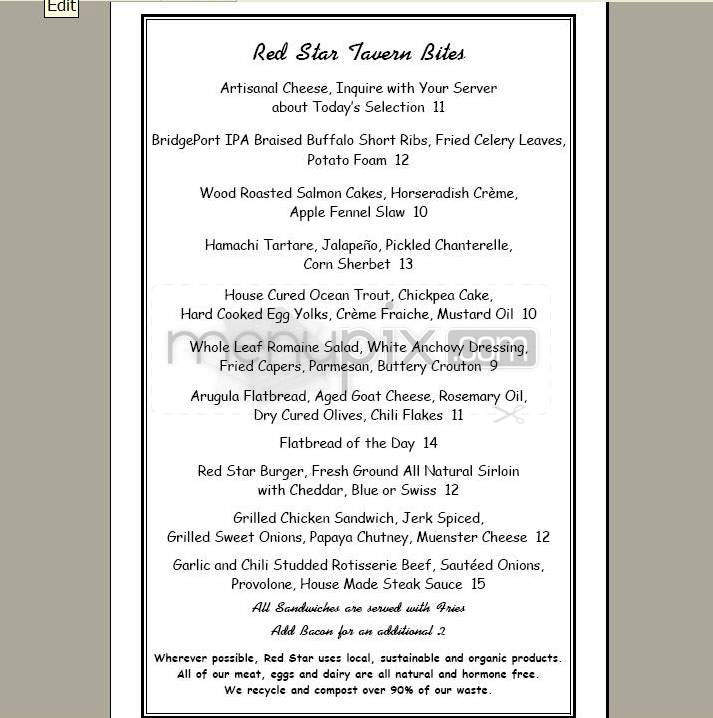 Redstar Tavern & Roasthouse (Hotel Monoco) - Portland, OR menu_pic