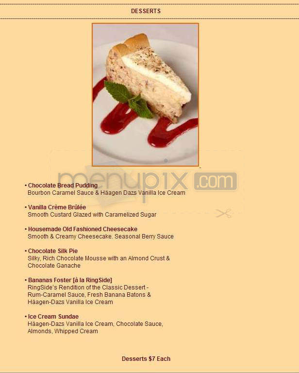 Ringside Steakhouse - Portland, OR menu_pic