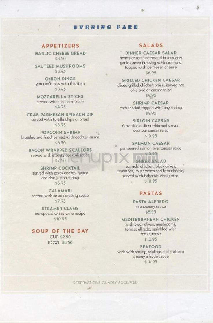 Rivershore Bar & Grill - Oregon City, OR menu_pic