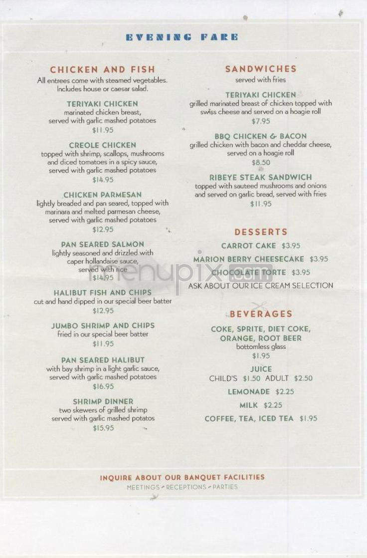 Rivershore Bar & Grill - Oregon City, OR menu_pic