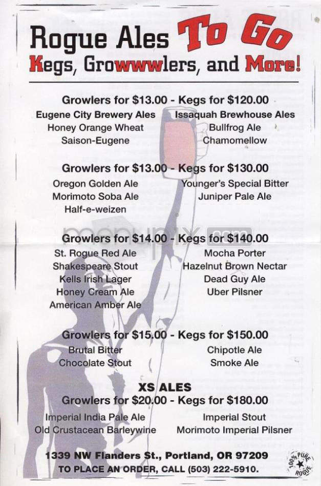Rogue Ales Distillery and Public House - Portland, OR menu_pic