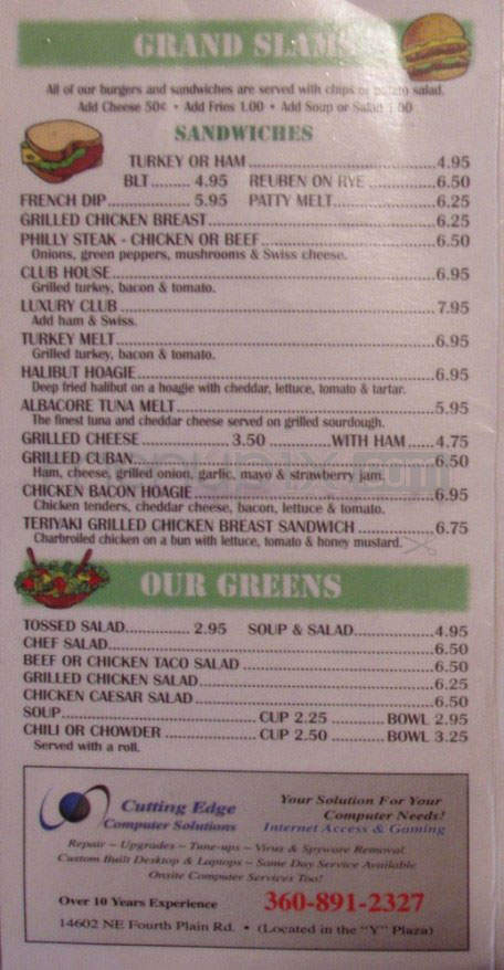 Ron's Sports Page - Vancouver, WA menu_pic