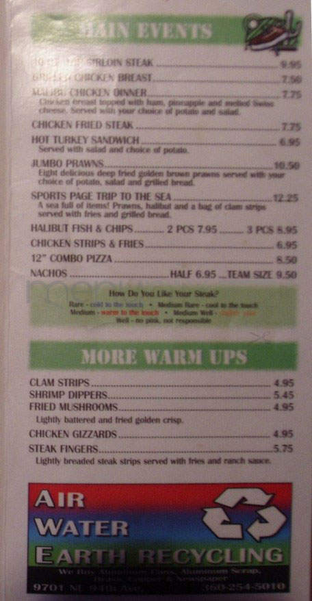 Ron's Sports Page - Vancouver, WA menu_pic