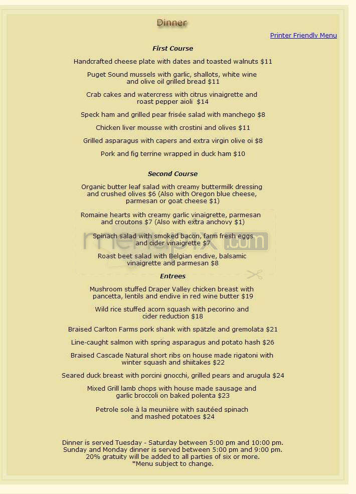 Roots Restaurant & Bar - Camas, WA menu_pic