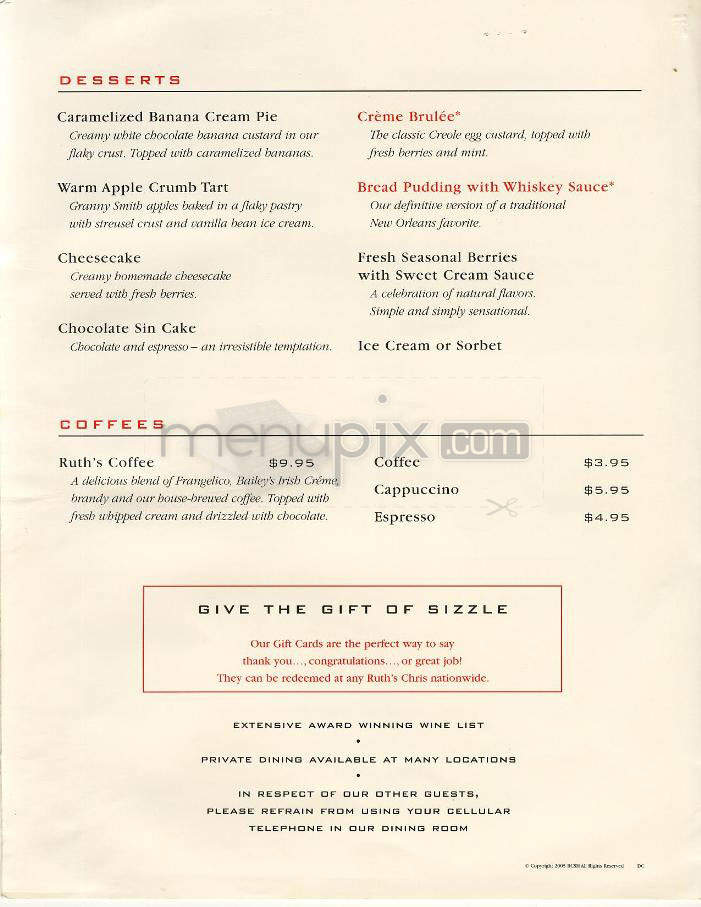 /5572474/Ruths-Chris-Steak-House-Menu-Roseville-CA - Roseville, CA