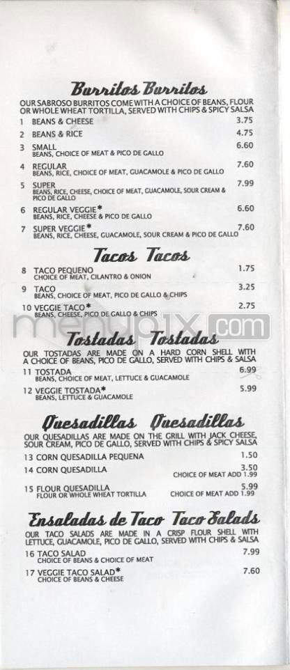 Santa Fe Taqueria - Portland, OR menu_pic