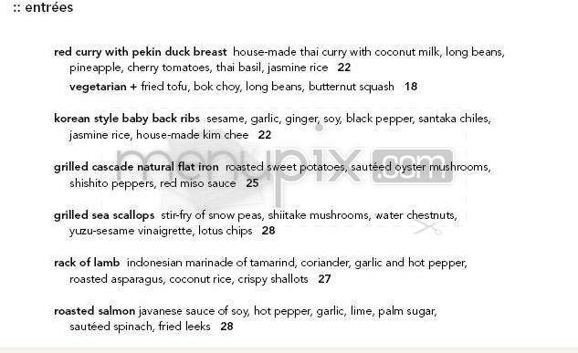 Saucebox Cafe & Bar - Portland, OR menu_pic