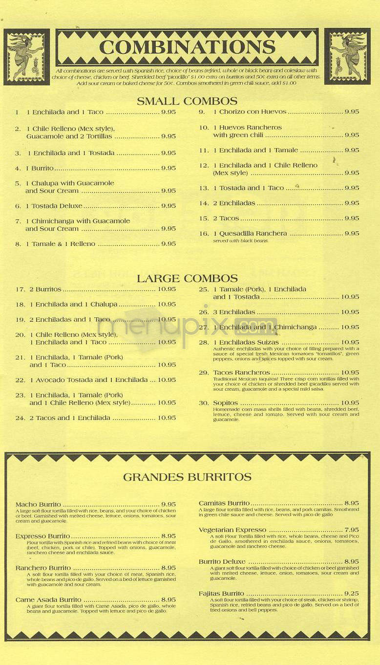 Si Senior Family Mexican - Portland, OR menu_pic