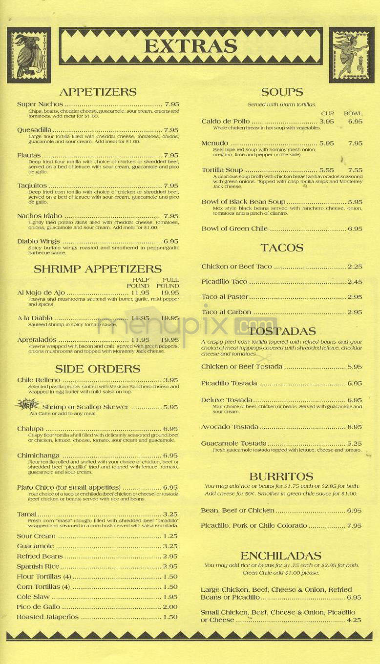 Si Senior Family Mexican - Portland, OR menu_pic