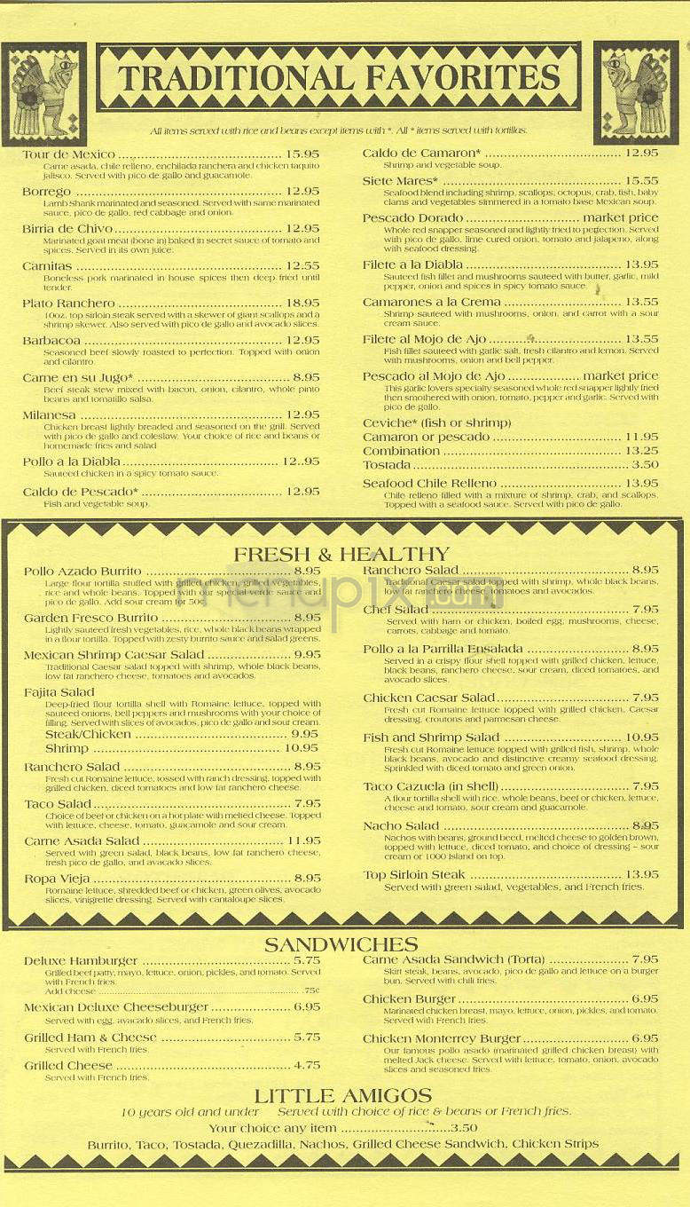 Si Senior Family Mexican - Portland, OR menu_pic