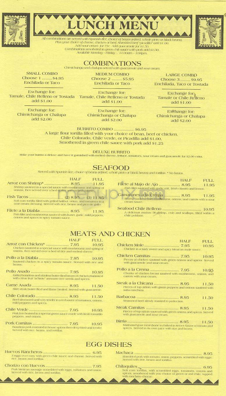 Si Senior Family Mexican - Portland, OR menu_pic