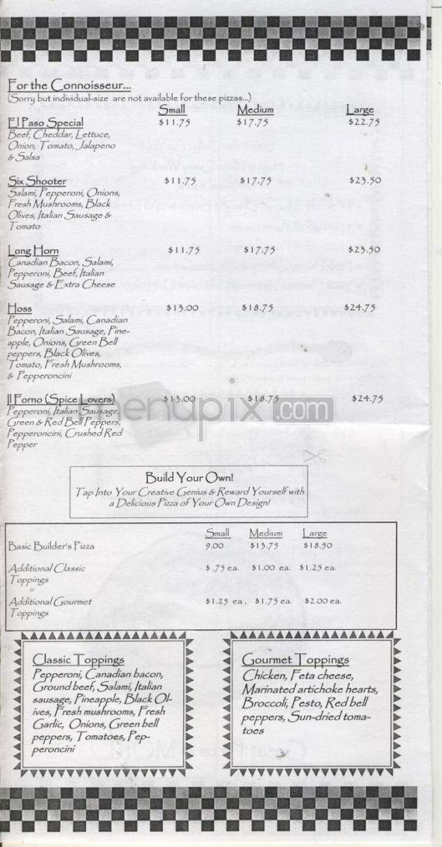 Silver Dollar Pizza II (aka The Dollar) - Portland, OR menu_pic