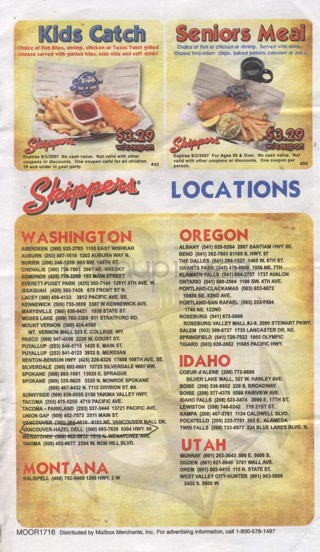 Skippers Seafood 'n Chowder - Happy Valley, OR menu_pic