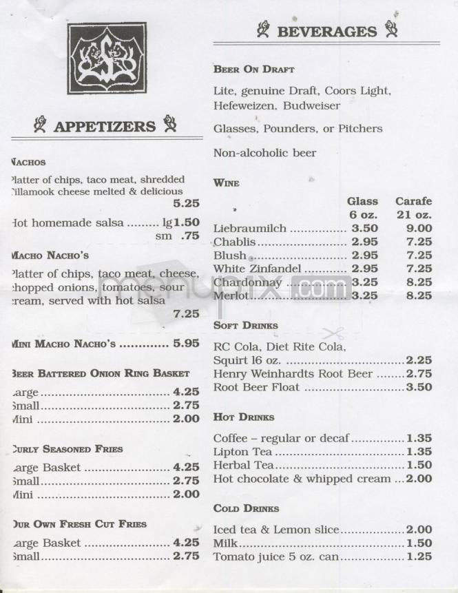 Sloan's - Portland, OR menu_pic