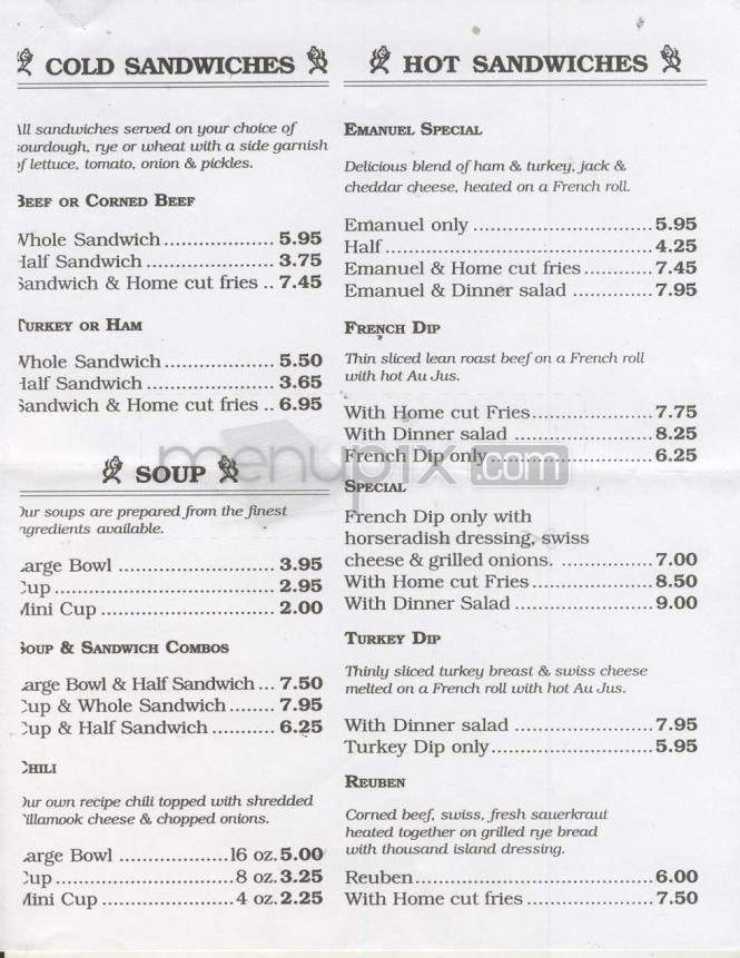 Sloan's - Portland, OR menu_pic